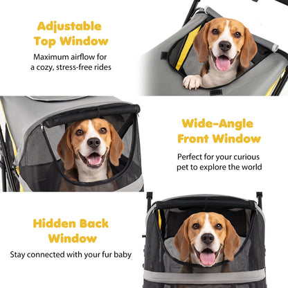 DirectDeals Heavy Duty Dog Stroller for Large Dogs with adjustable top window and mesh on Tampa Home & Garden Store