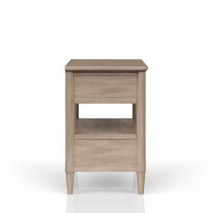 Open Nightstand With 2 Drawers and Felt Lined Top