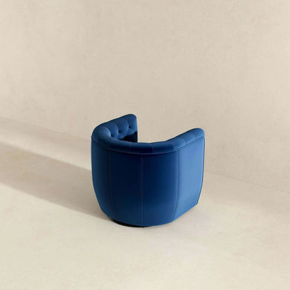 Delaney ergonomic swivel chair by Unique Piece Furniture, blue tufted upholstery on Tampa Home & Garden Store