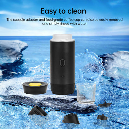 2025 Upgraded 3-in-1 Cordless Coffee Maker - 20Bar Portable for Car/Camping/Home, Capsule/Powder, USB Fast Heat - Tampa Home & Garden Store