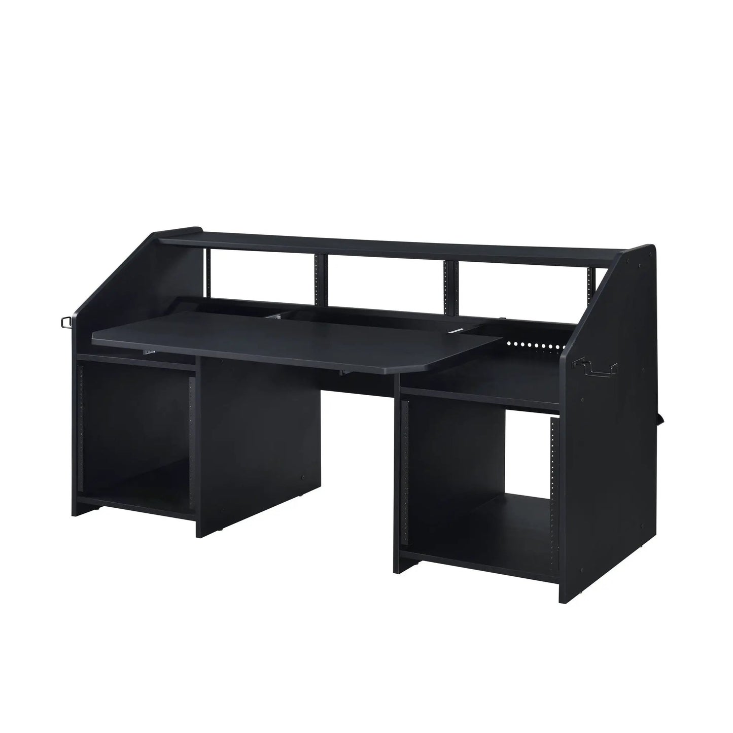 Annette Music Desk Wood, black metal work station with shelf, Unique Piece Furniture on Tampa Home & Garden Store