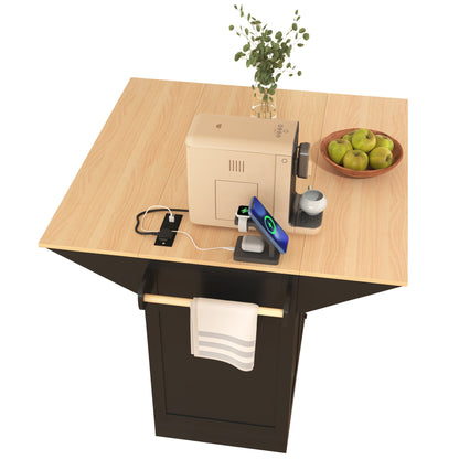 Sturdy Kitchen Island and Drop Leaf Table