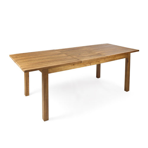 7 Piece Acacia Wood Outdoor Dining Set table by HouseOfZazla in natural finish on Tampa Home & Garden Store