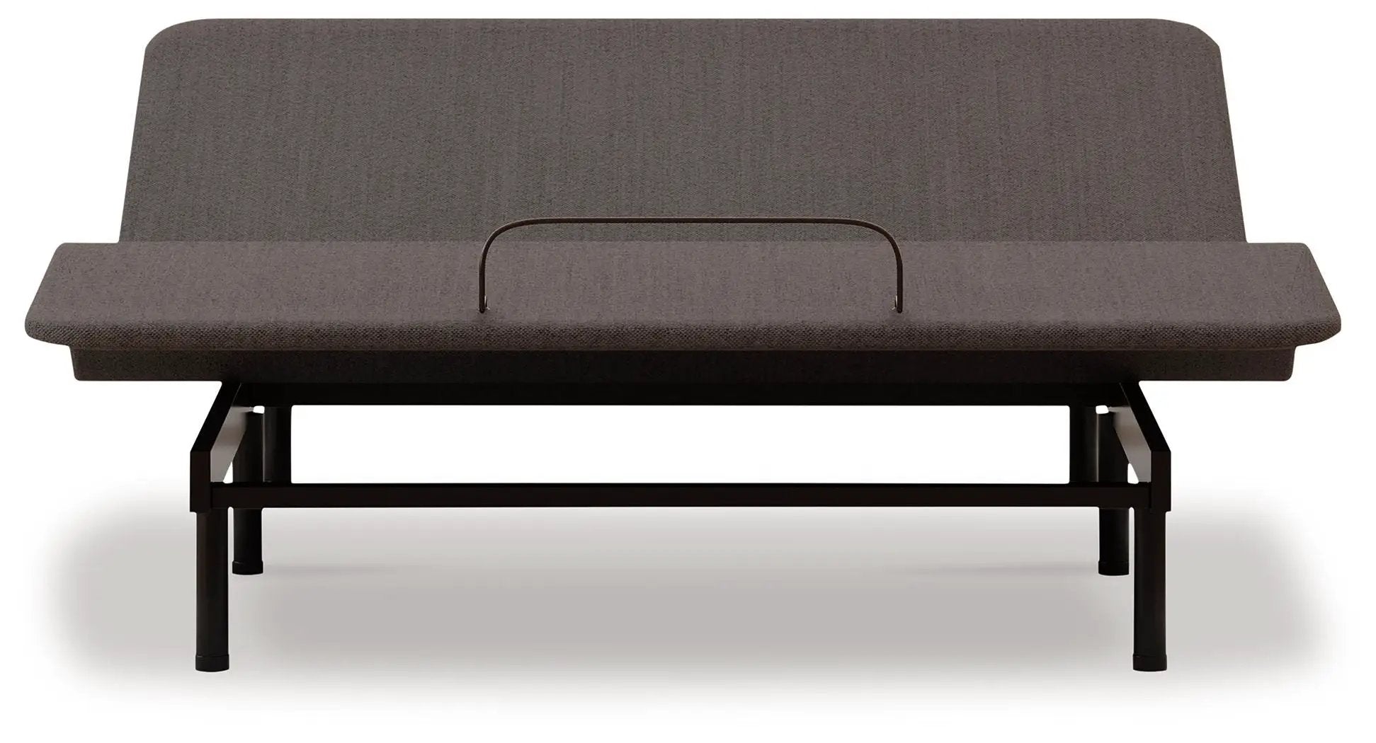 Head/Foot Model adjustable base in brown fabric with black metal frame on Tampa Home & Garden Store