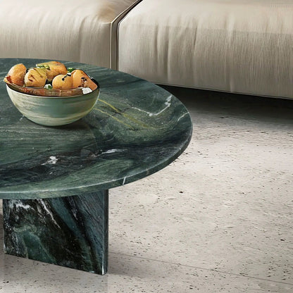 Elegant Coffee Duo Table Set with green marble tops and white veining by Unique Piece Furniture on Tampa Home & Garden Store