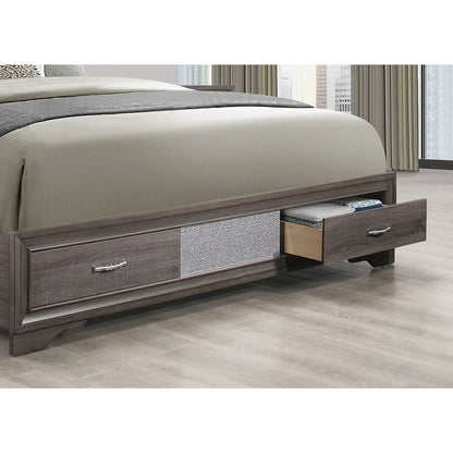 Ryder - Bed Sparkle storage bed with dark wood frame and built-in under-bed drawers on Tampa Home & Garden Store