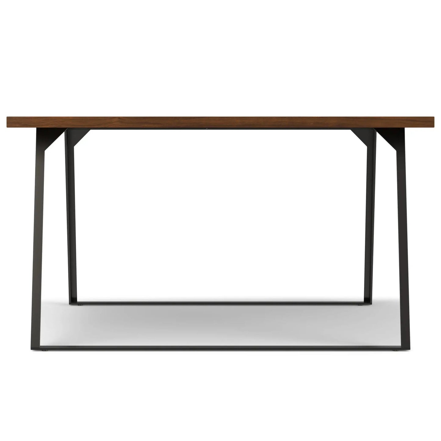 Lowry handmade dining table by Unique Piece Furniture with warm wood top and black legs on Tampa Home & Garden Store