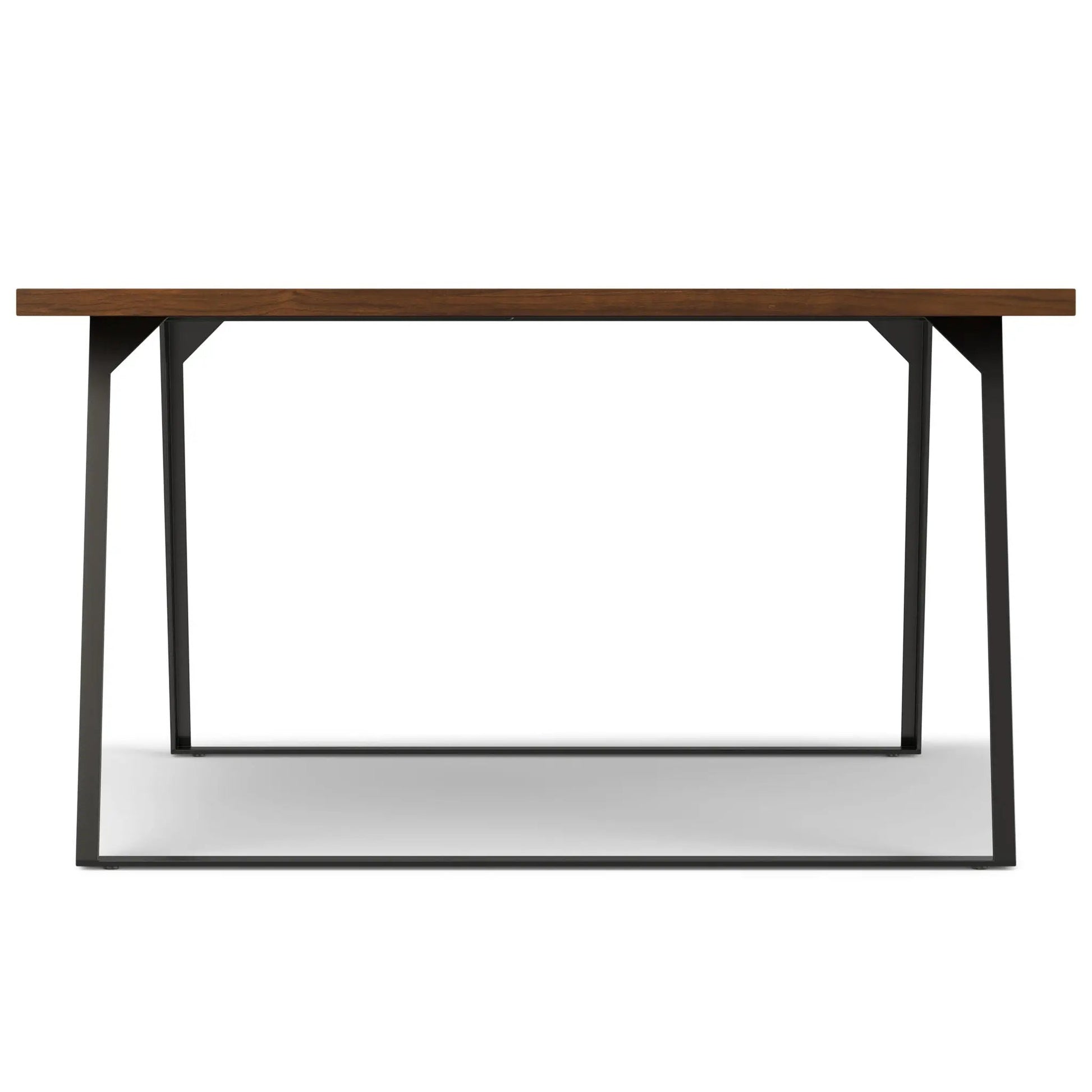 Lowry handmade dining table by Unique Piece Furniture with warm wood top and black legs on Tampa Home & Garden Store