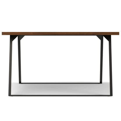 Lowry handmade dining table by Unique Piece Furniture with warm wood top and black legs on Tampa Home & Garden Store