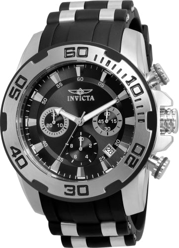 Invicta Pro Diver men's watch with black dial, silver case, and black-silver link bracelet on Tampa Home & Garden Store