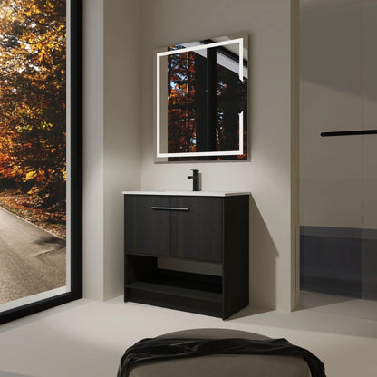 Modern Bathroom Vanity with Ceramic Sink