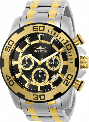 Invicta Pro Diver men's watch with two-tone stainless steel bracelet and gold bezel on Tampa Home & Garden Store