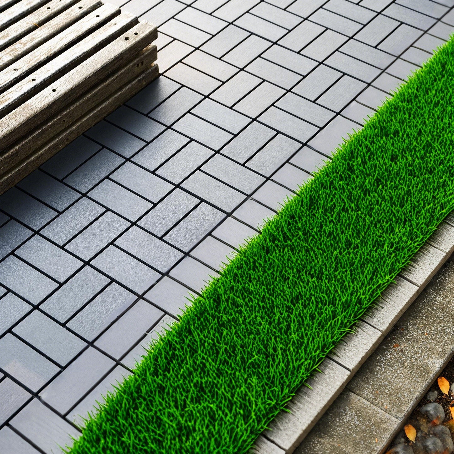Waterproof Interlocking Acacia Patio Deck Tiles