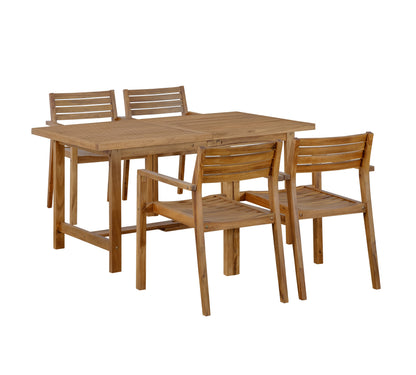 Outdoor Acacia Wood Dining Set and Chairs
