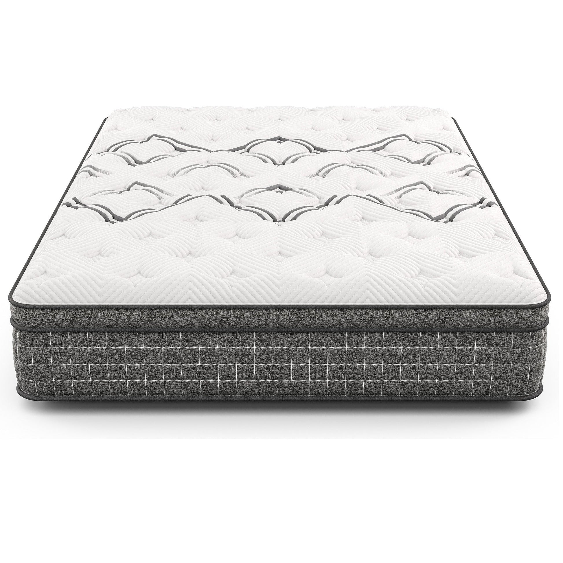 Diamond Soto copper hybrid mattress full-size medium feel white quilt top grey base HouseOfZazla on Tampa Home & Garden Store
