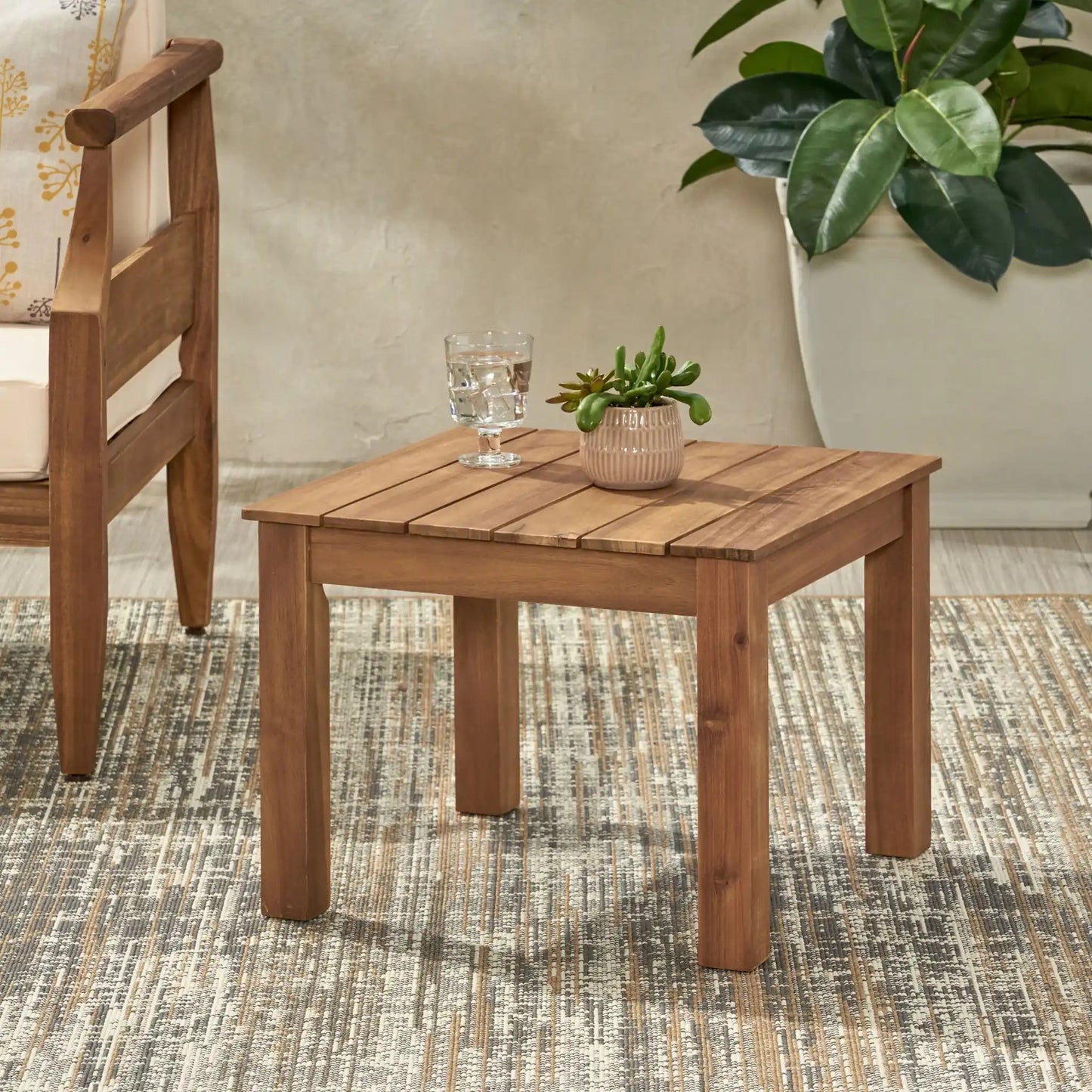 Halcyon Outdoor Side Table and Slat Design