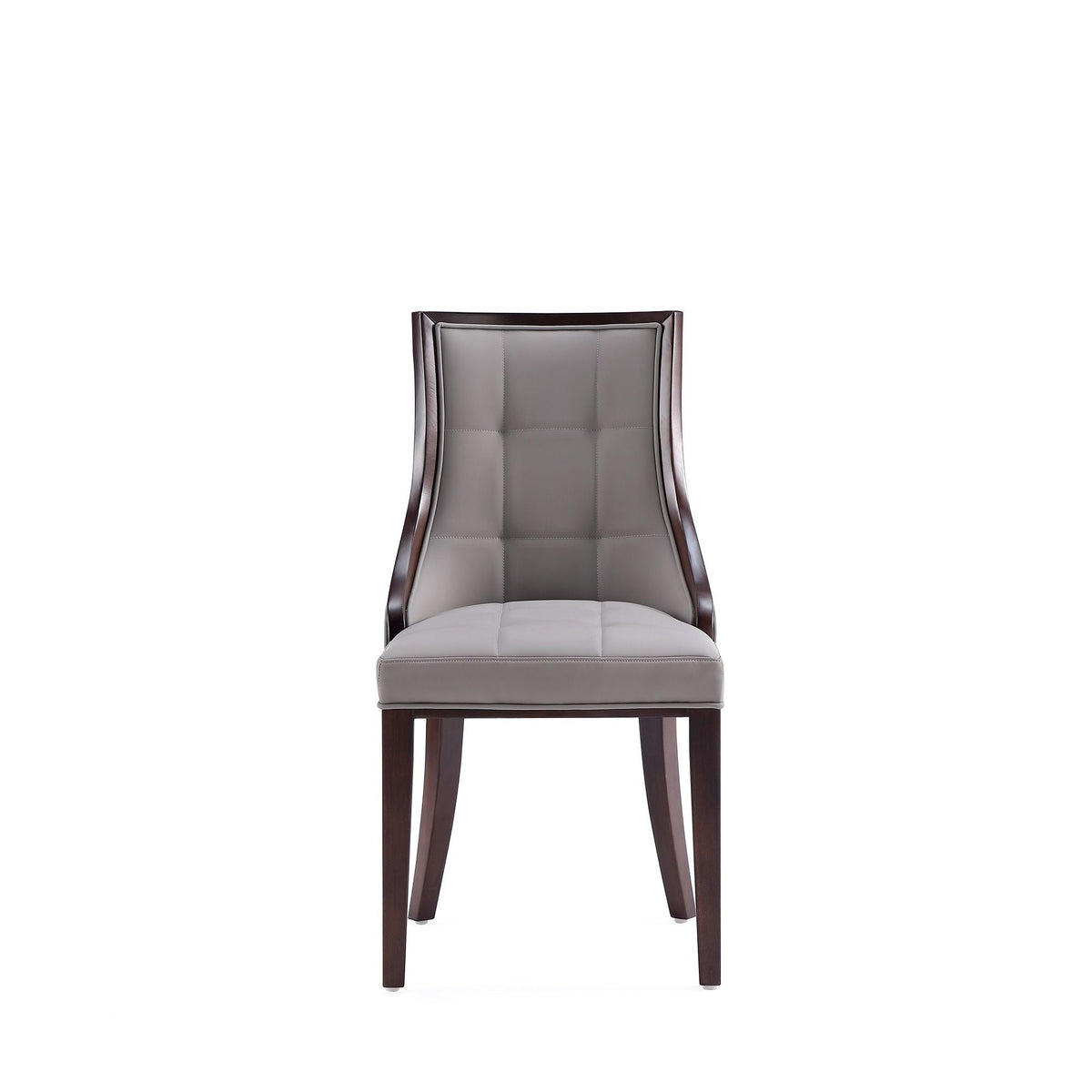 Fifth Avenue dining chair set of 2, grey upholstery with dark wood legs by HouseOfZazla on Tampa Home & Garden Store