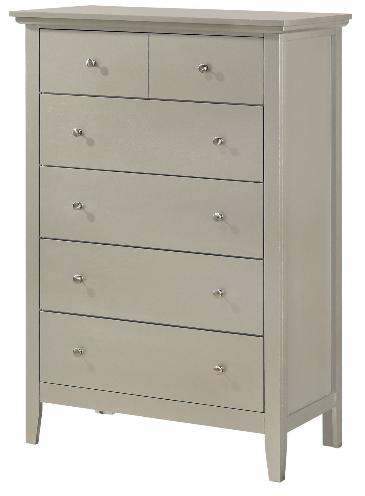 Accent chest in gray with real wood veneers and nickel hardware, HouseOfZazla on Tampa Home & Garden Store