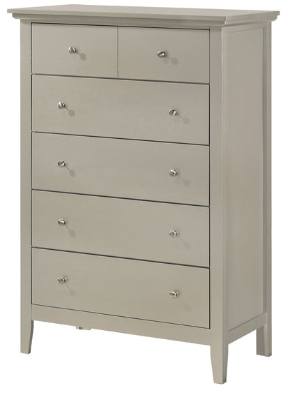 Accent chest in gray with real wood veneers and nickel hardware, HouseOfZazla on Tampa Home & Garden Store
