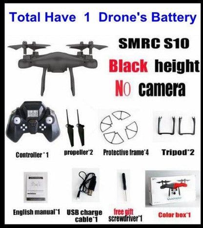 Black S10 SMRC FPV quadcopter drone with 2MP WiFi camera; includes controller and frame on Tampa Home & Garden Store