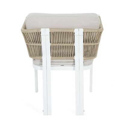 Durable Aluminum Outdoor Dining Chairs Set of Two