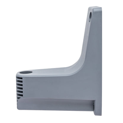 Hose reel wall mount in gray by Orbit Irrigation with circular hose opening and vented base on Tampa Home & Garden Store
