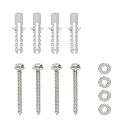 Orbit Irrigation hose reel wall mount spare kit with four white mounting posts and four screws on Tampa Home & Garden Store