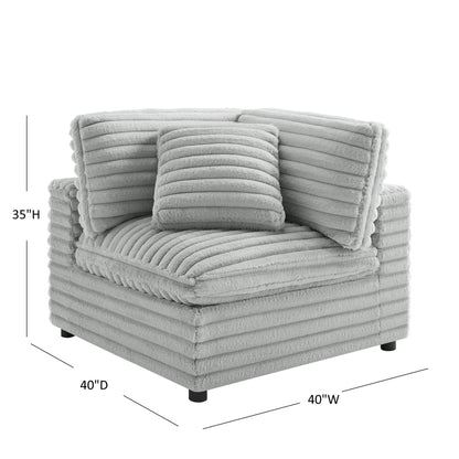 Gray corner accent chair with down-blend cushion by HouseOfZazla, 35H x 40W x 40D on Tampa Home & Garden Store