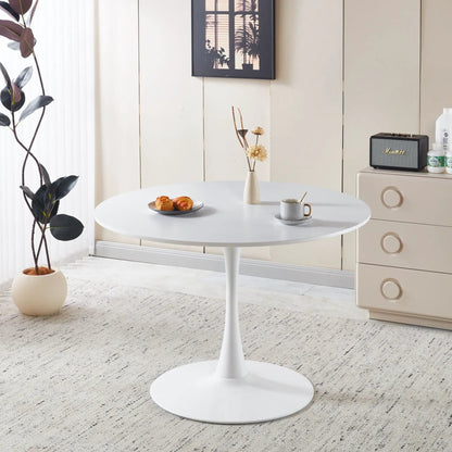 Mid-Century Tulip Dining Table with Round Top