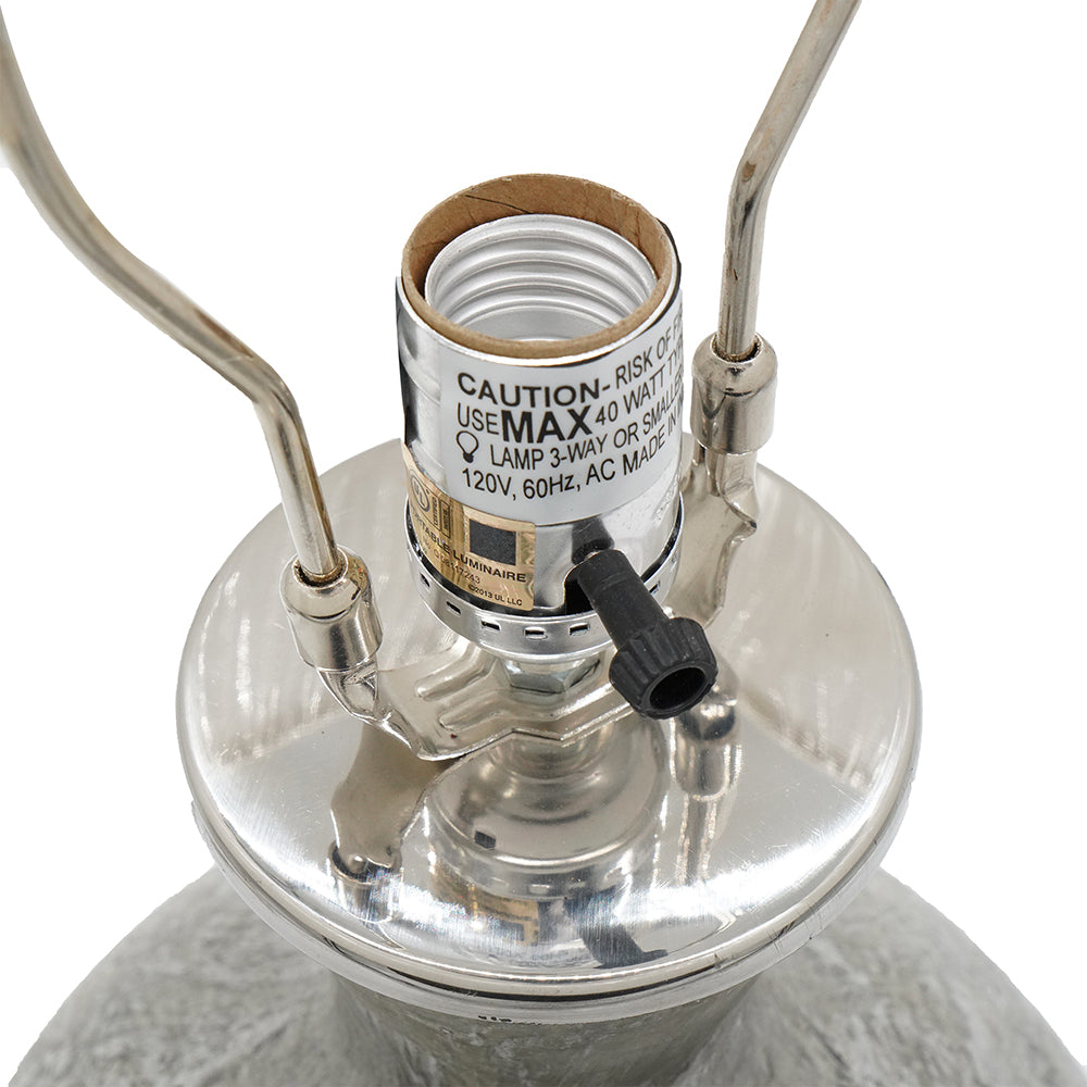 Hand-Finished Mercury Glass Table Lamp by HouseOfZazla, chrome hardware and mercury glass body on Tampa Home & Garden Store