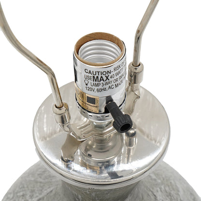 Hand-Finished Mercury Glass Table Lamp by HouseOfZazla, chrome hardware and mercury glass body on Tampa Home & Garden Store