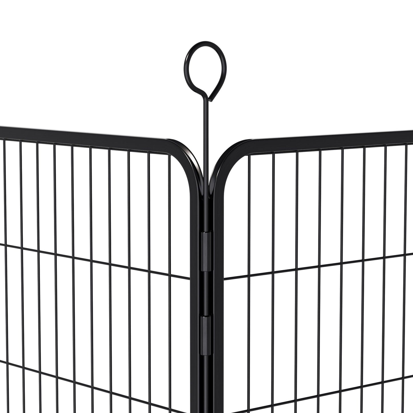 Black 16-panel dog playpen with curved top rails and central circular top loop on Tampa Home & Garden Store