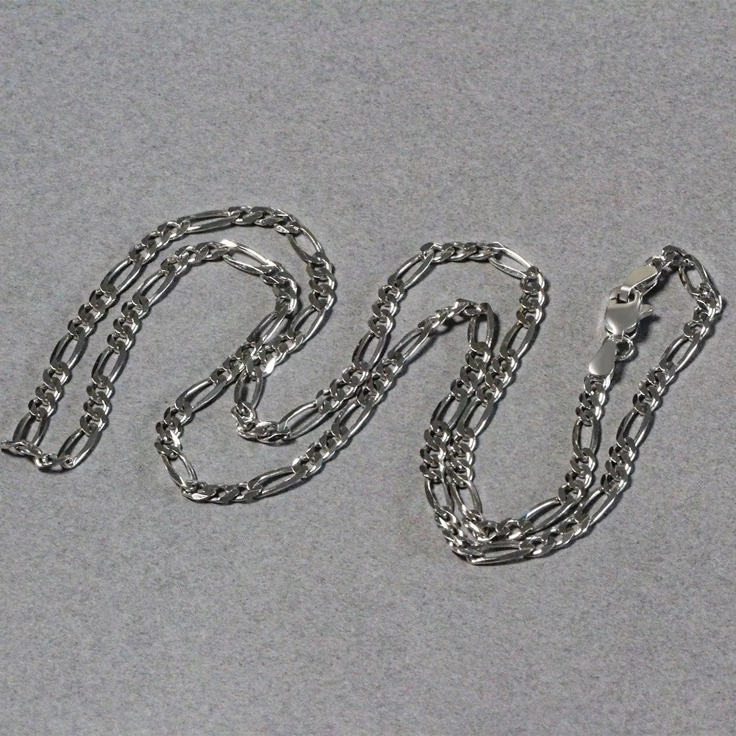 Figaro chain necklace 3.0mm, 14k white gold solid by Bids.com on Tampa Home & Garden Store