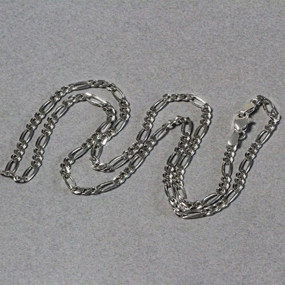 Figaro chain necklace 3.0mm, 14k white gold solid by Bids.com on Tampa Home & Garden Store