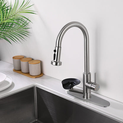3 In 1 Kitchen Faucet and Press Glass Rinser