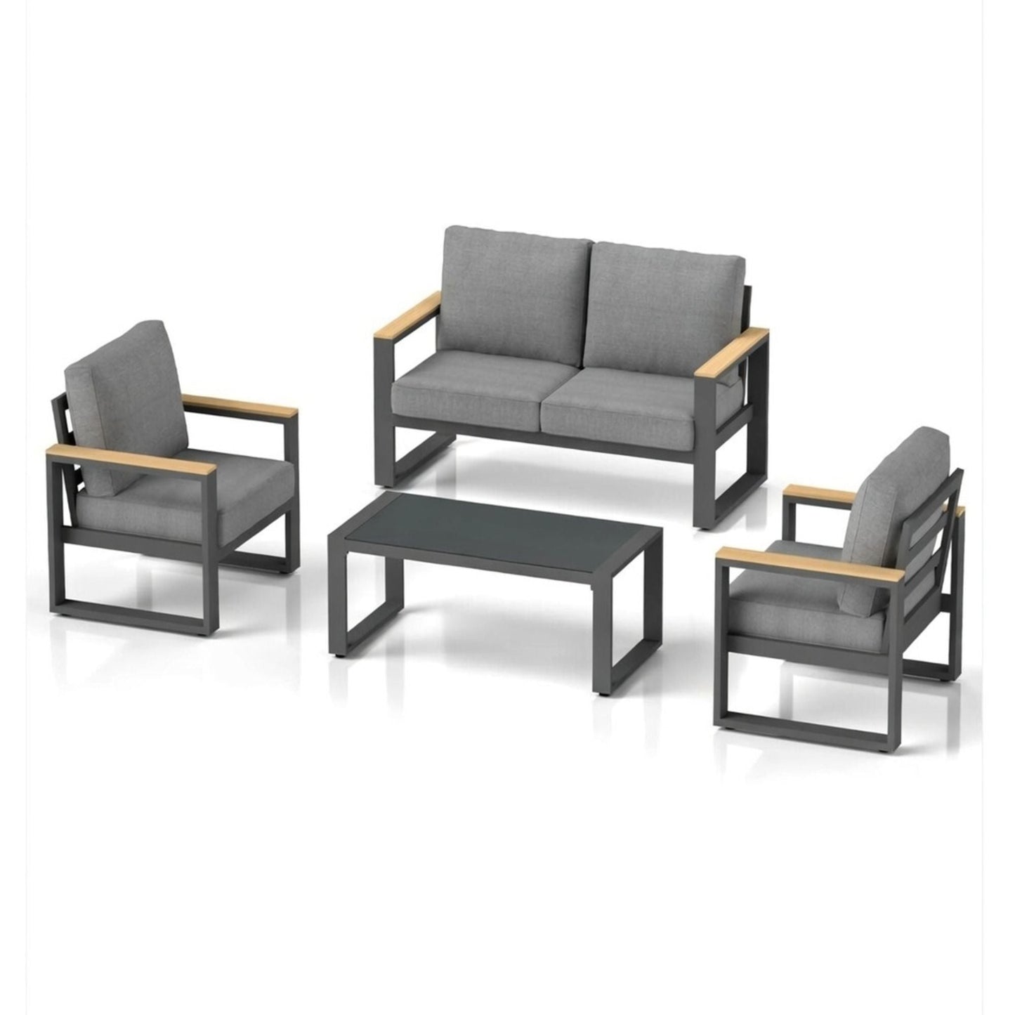 Modern Outdoor Sofa Set with the Coffee Table