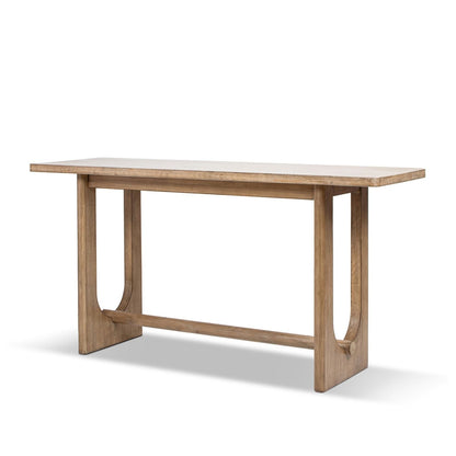 Reclaimed Pine Trestle Console Table with Open Base in antique brown by HouseOfZazla on Tampa Home & Garden Store