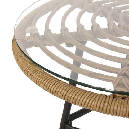 Petrichor Outdoor Side Table with Steel Frame