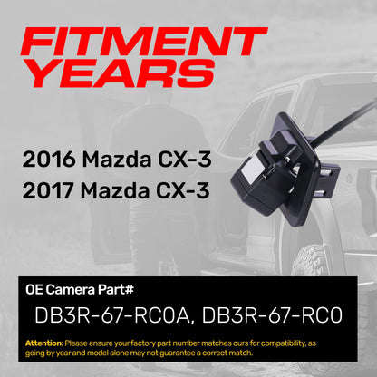 Master Tailgaters OEM backup camera for 2016–2017 Mazda CX-3, DB3R-67-RCOA, black housing on Tampa Home & Garden Store