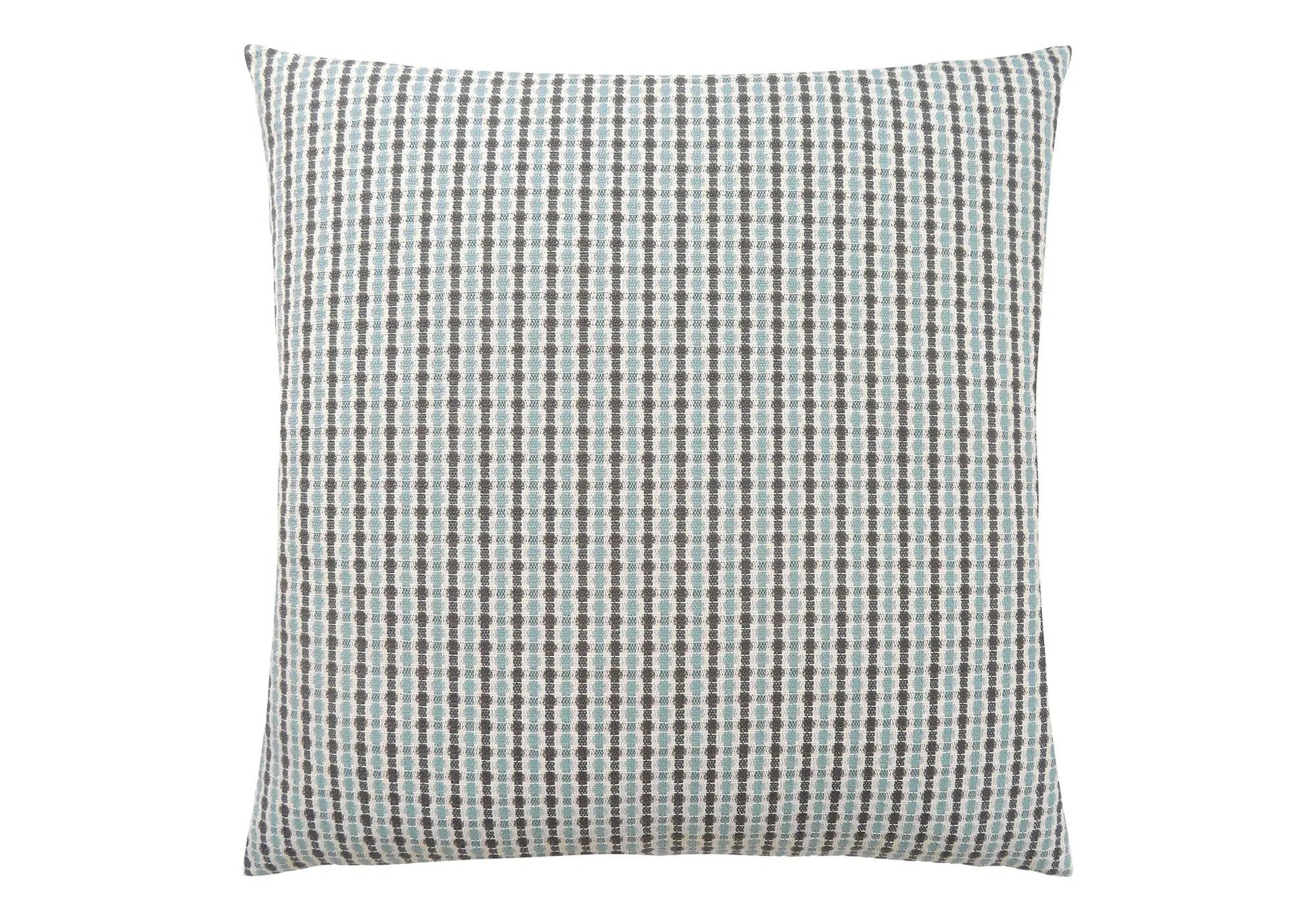 Square throw pillow with blue gray striped weave insert included hypoallergenic on Tampa Home & Garden Store