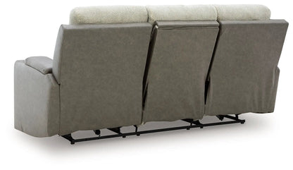 WhipLash power reclining sofa with adjustable headrests in sisal fabric, three-seat on Tampa Home & Garden Store