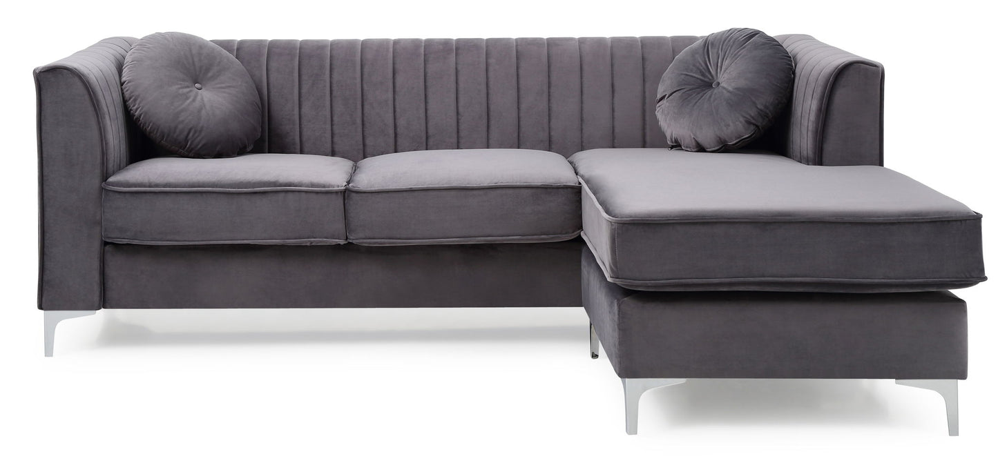 Delray Micro Suede Sofa and Chaise Lounger
