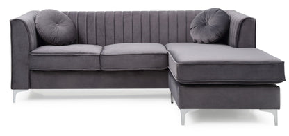 Delray Micro Suede Sofa and Chaise Lounger