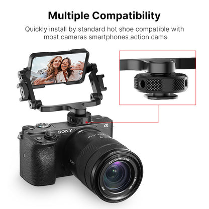 Ulanzi PT-14 SLR selfie vlog rig with compact phone mount on Sony camera on Tampa Home & Garden Store