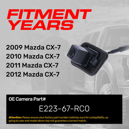Master Tailgaters Mazda CX-7 OEM backup camera, OE Part # E223-67-RC0 on Tampa Home & Garden Store