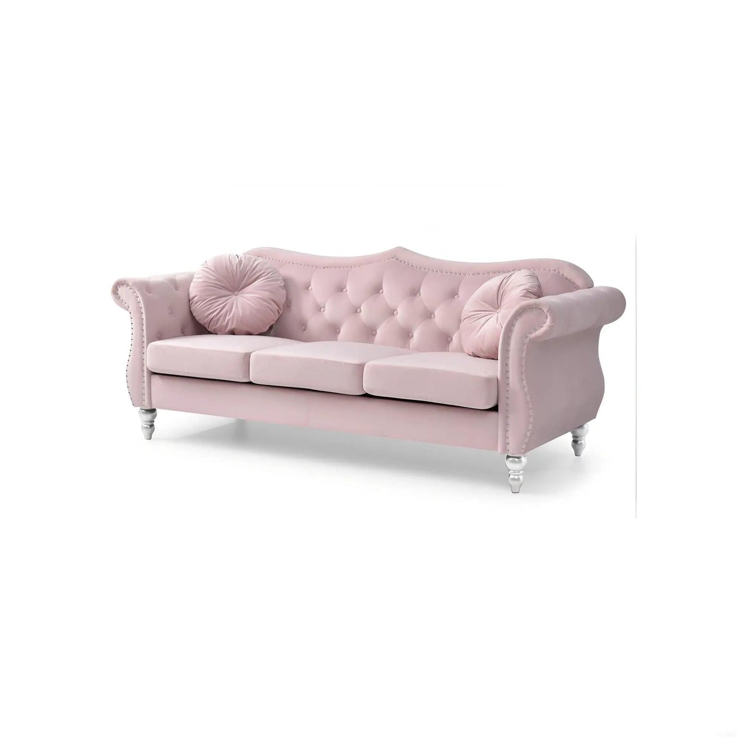 Hollywood Sofa with Glam Tufted Nailhead Trim