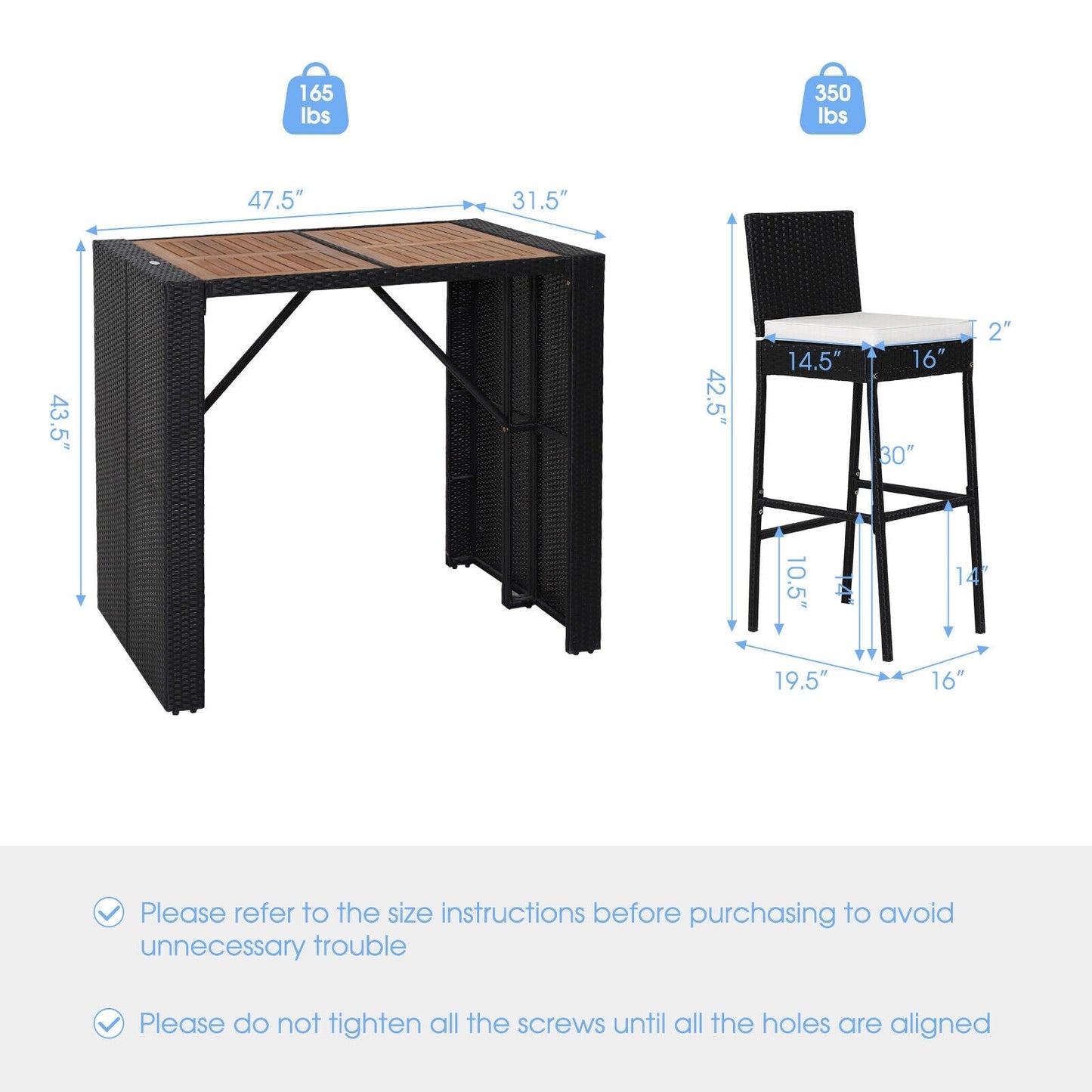 Juego de comedor de patio de madera de acacia de 5 piezas