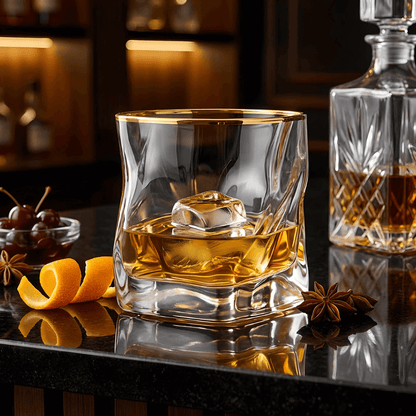 Gold Hoshi Japanese Crystal And The Whisky Glass