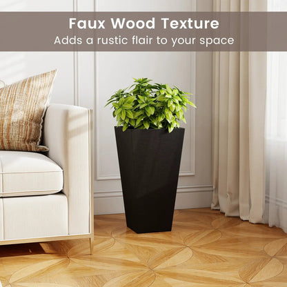 22.5" Tall Self-Watering Square Planter Set of 2