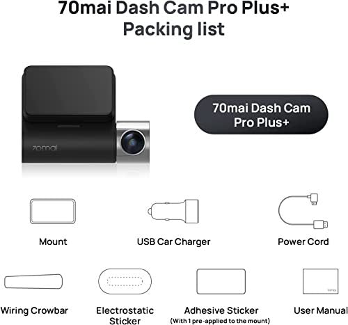 70mai A500S-1 dash cam with built-in WiFi GPS and packing list with mount on Tampa Home & Garden Store
